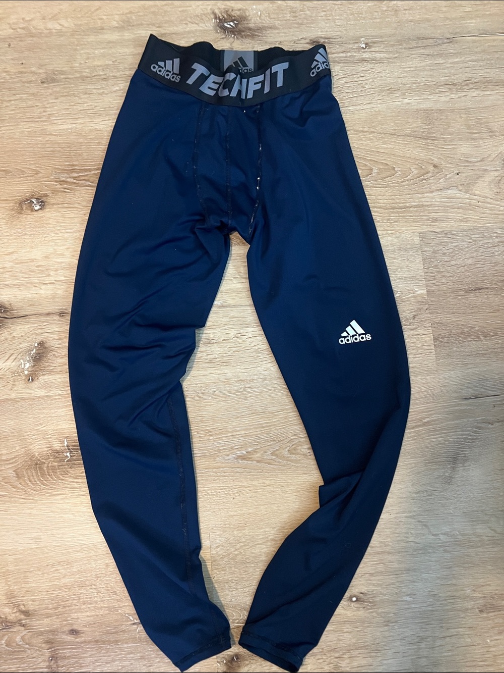 adidas Navy Blue TechFit Compression Leggings